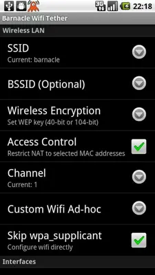 Barnacle Wifi Tether android App screenshot 0